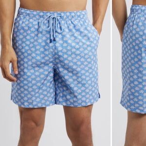 Peter Millar Blue Patterned Men's Swim Shorts